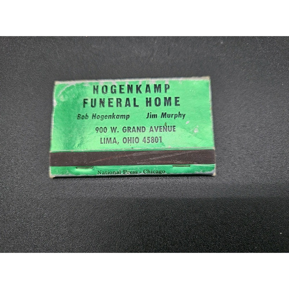 Vintage Hogenkamp Funeral Home Matchbook Lima, OH